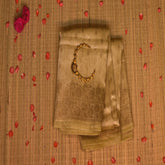 benarasi khathan silk khadi saree with gold jari boarder