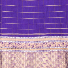 Benarasi kathan silk purple saree with motif boarder