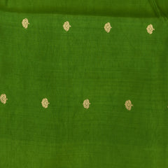 Benarasi kathan silk lime green saree with motif boarder