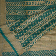 Benarasi khadi silk 2916 rs.13200 bottle green saree with jari boarder