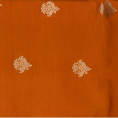 Benarasi kathan silk orange saree with motif boarder