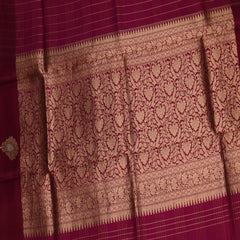 Benarasi kathan silk deep pink saree with jari work