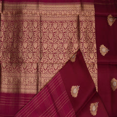 Benarasi kathan silk deep pink saree with jari work