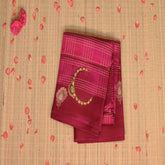 Benarasi kathan silk deep pink saree with jari work