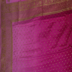 Benarasi Crepe silk saree pink saree with jari boarder