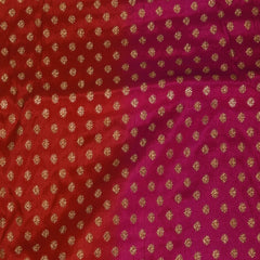 Benarasi crepe silk pink and red mix saree with jari boarder