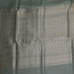 Benarasi linen silk pistachio green saree with jari boarder