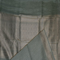 Benarasi linen silk pistachio green saree with jari boarder