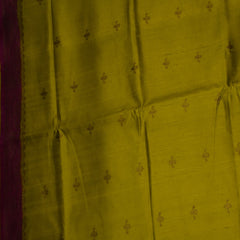 Benarasi tussur silk yellow saree with pink jari boarder