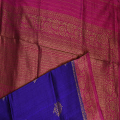 Benarasi tussur silk purple saree with pink jari boarder