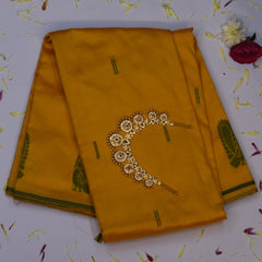 Kanchivaram silk Bronze Orange Saree with Blouse
