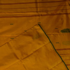 Kanchivaram silk Bronze Orange Saree with Blouse