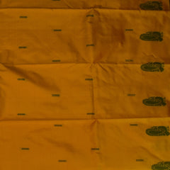 Kanchivaram silk Bronze Orange Saree with Blouse