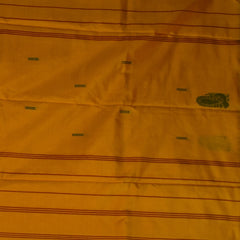 Kanchivaram silk Bronze Orange Saree with Blouse