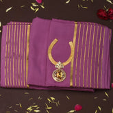 Mysore Crepe Silk Plum Purple Saree