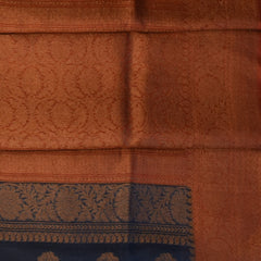 Tussar Georgette Midnight Charcoal Saree with Blouse