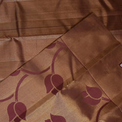 Kanchivaram Peach Saree with Blouse