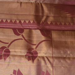 Kanchivaram Peach Saree with Blouse