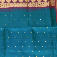 Deep Cyan Pure Georgette Saree with Fluid Grace