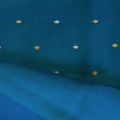 Deep Cyan Pure Georgette Saree with Fluid Grace