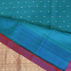 Deep Cyan Pure Georgette Saree with Fluid Grace