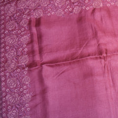 Pure Tussar megenta saree with thread work boarder