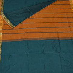 Semi silk cotton green saree with jari boarder