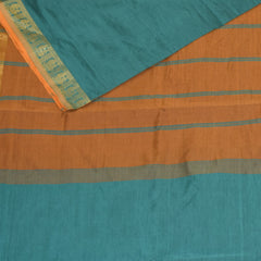 Semi silk cotton saree rama green saree with jari boarder