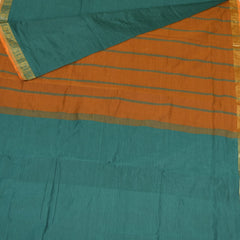 Semi silk cotton saree rama green saree with jari boarder