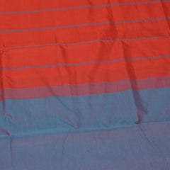 Semi silk cotton gray blue saree with jari boarder