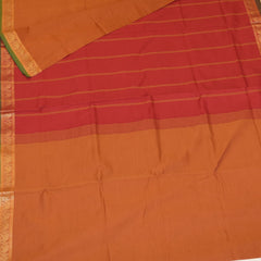 Semi silk cotton cream saree with jari boarder