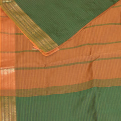 Semi silk cotton green saree with jari boarder