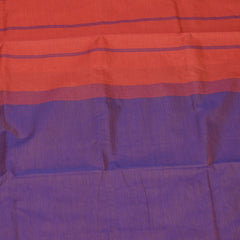 Semi silk cotton violet saree with jari boarder