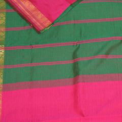 Semi silk cotton pink saree with jarik boarder