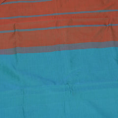 semi silk cotton blue saree with jari boarder