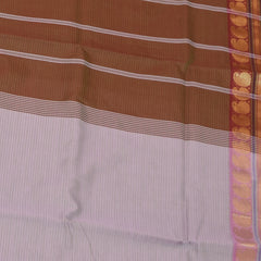 Semi silk cotton blue saree with jari boarder