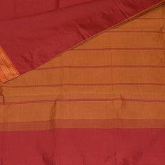 Semi silk cotton red saree with jari boarder