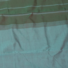 Semi silk cotton teal green saree with jari boarder