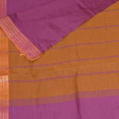 Semi silk cotton pink saree with jari boarder