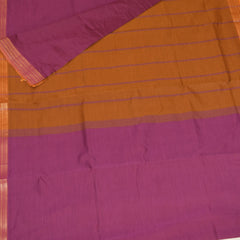 Semi silk cotton pink saree with jari boarder