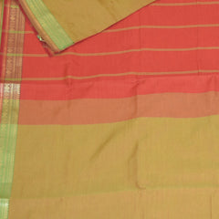 Semi silk cotton pista green saree with jari boarder
