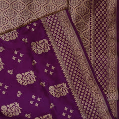 Banarasi Rani Pink Saree Jari Boarder with Blouse