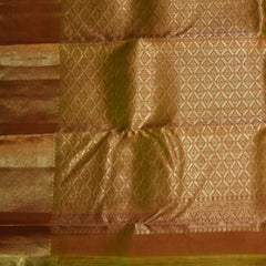 Kanchi silk red saree with jari boarder with 2grms jari