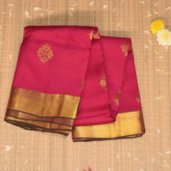 Kanchi silk magenta saree with jari boarder