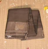 Benarasi crepe silk neutral beige saree with cow motifs