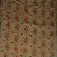 Benarasi georgette half white saree with multi color thread work