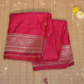 Art Silk Benarasi rani pink saree with jari boarder
