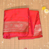 Art Silk benrasi shot red saree with jari boarder