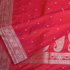 Art Silk benrasi shot red saree with jari boarder