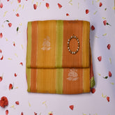 Benerasi tussar georgette lemon yellow green mix combination saree